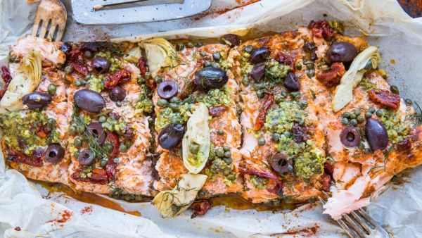 وصفة سمك السلمون ​​بالكالاماتا