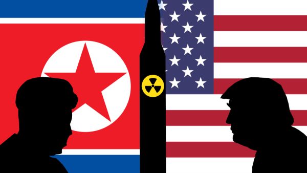 An illustration showing silhouettes of US President Donald Trump and North Korean Supreme leader Kim Jong Un. (Shutterstock/ File Photo)