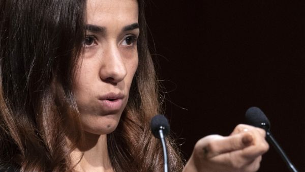 Laureate of the Nobel Peace Prize and Iraqi Yazidi Nadia Murad  (AFP)