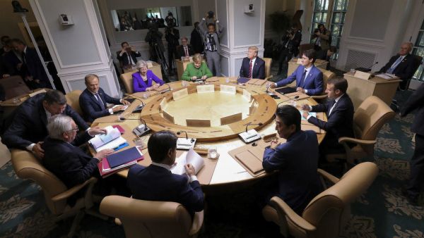  G7 leaders at a working session in La Malbaie, Quebec, Canada, June 8, 2018. (AFP/ File Photo)