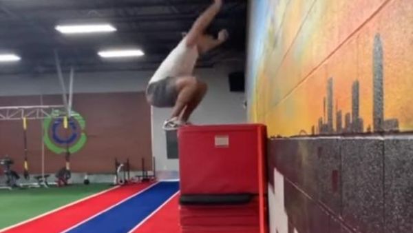 A New York state athlete broke a Guinness world record when he successfully pulled off a 64.13-inch standing jump. (YouTube Screenshot)