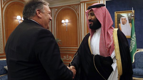 Secretary of State Mike Pompeo with Saudi Crown Prince. (AFP/ File Photo)