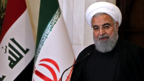 Iranian President Hassan Rouhani at a joint press conference in Baghdad, Iraq. (AFP/ File Photo)