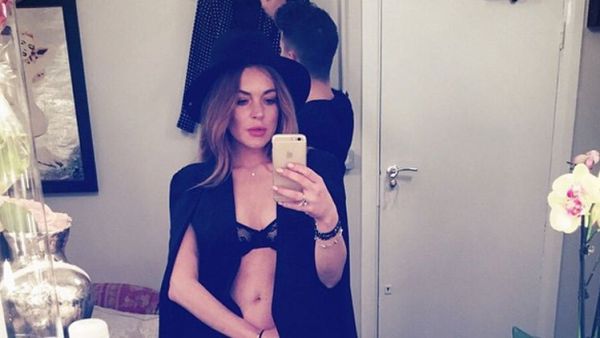 Troubled actress Lindsay Lohan has posted a topless picture of herself on the photo-sharing website Instagram. (Instagram)