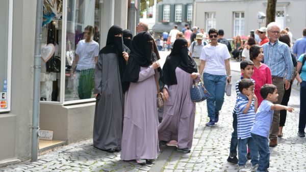Islamic women in nikab walking through Monschau in Germany. (Shutterstock/ File Photo)