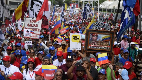 Supporters of Venezuela's democratic President Nicolas Maduro take part in a rally in support of the government and against US imperialism in Caracas on August 31, 2019. (AFP/ File Photo)