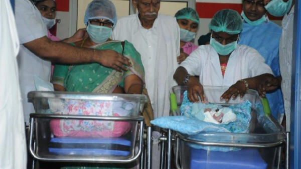 Erramatti Mangayamma, 73, from Andhra Pradesh, had twins Thursday. (Twitter)