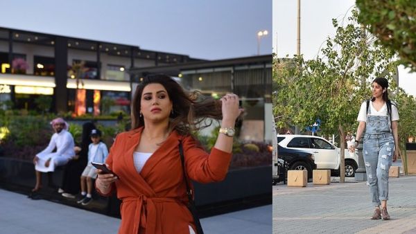 Saudi Arabia's women activists Mashael al-Jaloud (L), and Activist Manahel al-Otaibi (R). (AFP/ File Photo)