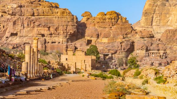 Colonnaded street leading to the Qasr al Bint in Petra, Jordan (Shutterstock) Colonnaded street leading to the Qasr al Bint in Petra, Jordan (Shutterstock)