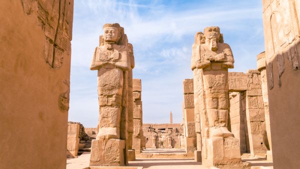 The plan follows the restoration and assembly during the past three years of three statues of the ruler at Luxor Temple. (Shutterstock/ File Photo)