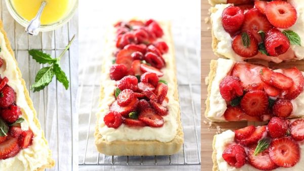 تارت التوت مع جبنة الماسكاربوني بالليمون