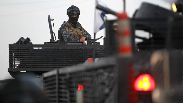 Iraqi police are seen deployed in Baghdad's predominantly Shiite Sadr City, on October 7, 2019.  (AFP/ File Photo)