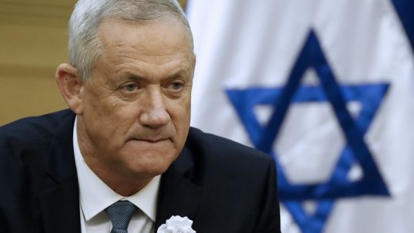 The member of Knesset (MK) Benny Gantz of the Israel Resilience party that is part of the Kahol Lavan (Blue and White) electoral alliance attends a meeting of the alliance members at the Knesset in Jerusalem. (AFP/ File Photo)