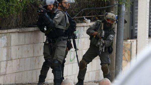 Dozens of Israeli troops entered the Amari Refugee Camp in Ramallah in the early hours of Monday, closing off all the entrances (AFP Photo/ABBAS MOMANI)