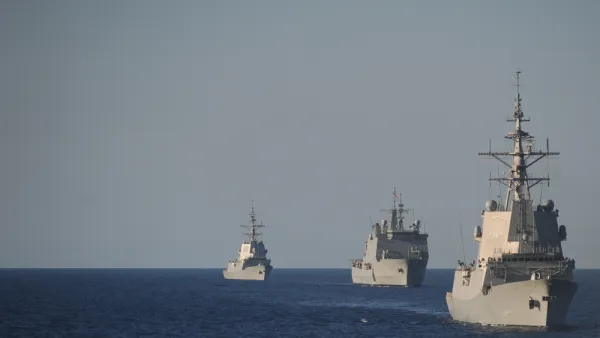 Some navy ships in the pacific ocean. (Shutterstock/ File Photo)