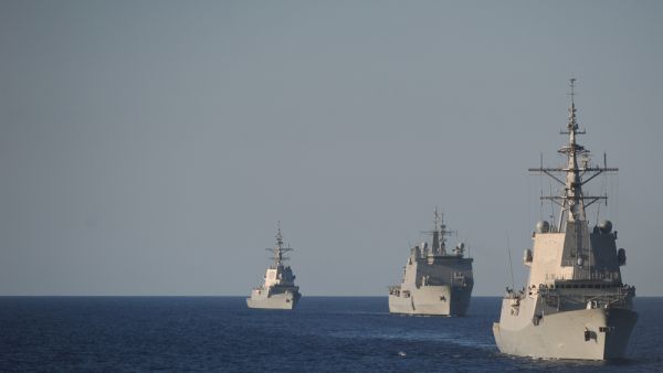 Some navy ships in the pacific ocean. (Shutterstock/ File Photo)