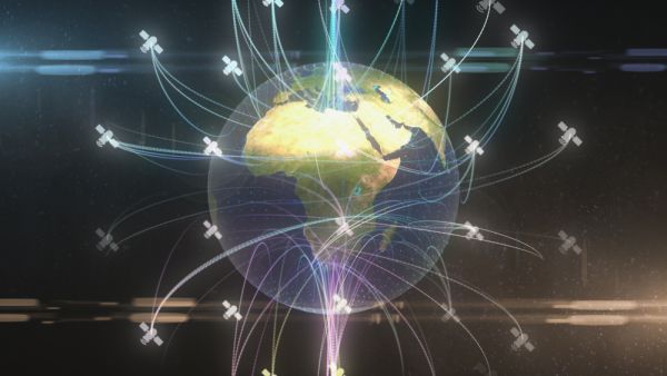 Nanosatellite or Small satellite global communication technology systems 3D render. (Shutterstock/ File Photo)