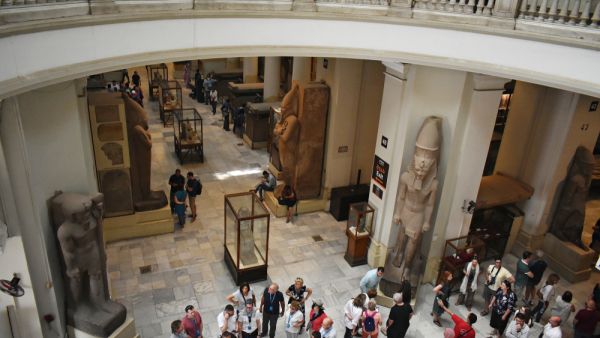 Interior view of The Grand Egyptian Museum (GEM), also known as the Giza Museum, described as the largest archaeological museum in the world. (Shutterstock/ File Photo)