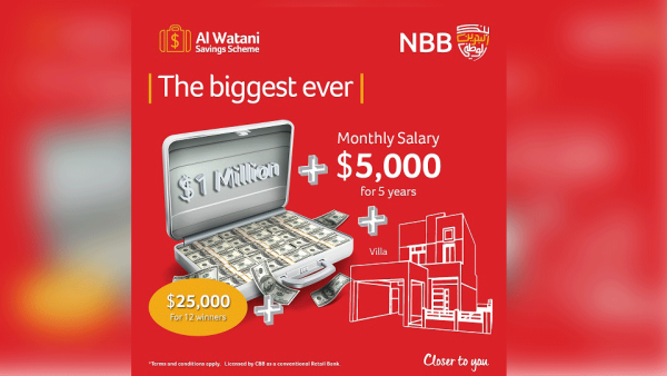 The Bank has disclosed the ‘Dream Prize’ structure with one lucky Mega winner receiving USD 1,000,000, a luxury villa in Riffa Views The Bank has disclosed the ‘Dream Prize’ structure with one lucky Mega winner receiving USD 1,000,000, a luxury villa in Riffa Views