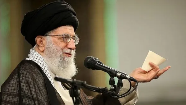 Ayatollah Ali Khamenei delivers a speech during Labor Day at a workers' meeting, April 30, 2018. (AFP Photo/Iranian Supreme Leader's Website /HO)