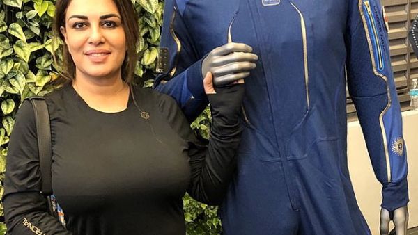 'The space suit (pictured here with Ms Salim) just needs a little bit of a tweak. And it's just amazing, the excitement building up and the whole plan on how it's going to happen', the future astronaut told Yahoo Finance. (Twitter) 'The space suit (pictured here with Ms Salim) just needs a little bit of a tweak. And it's just amazing, the excitement building up and the whole plan on how it's going to happen', the future astronaut told Yahoo Finance. (Twitter)