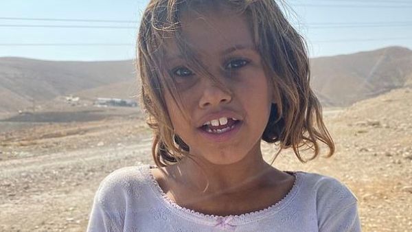 Zakura, pictured aged eight, is facing a race against time to avoid a traditional Bedouin fate in her region of being sold for marriage soon after she starts her periods  (dailymail/IvanVdovin)