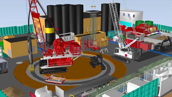 The team reviewed the site conditions at a number of key scheduled milestones and took measurements on the 4D model to identify any asset protection requirements and also explore potential crane locations.