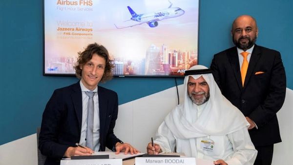 طيران الجزيرة توقع اتفاقية Flight Hour Services مع إيرباص خلال معرض دبي للطيران 2019
