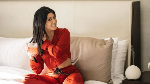  Kourtney Kardashian was more focused on business Monday.  