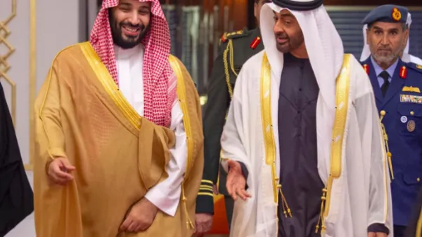 MBS and Mohammad Ben Zayed (AFP)