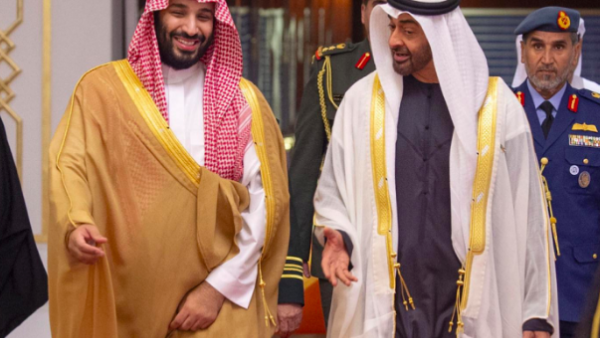 MBS and Mohammad Ben Zayed (AFP)