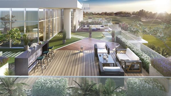 Terrace garden at High Gardens, DAMAC Hills.