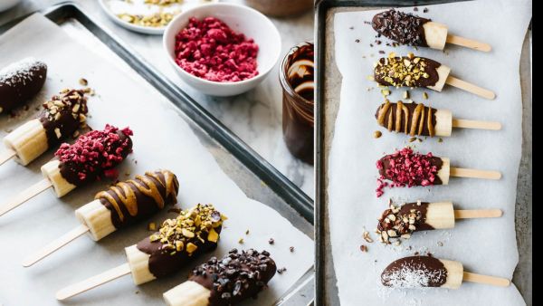 حلوى الموز بالشوكولاته