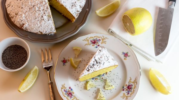 كعكة الليمون بالكريمة