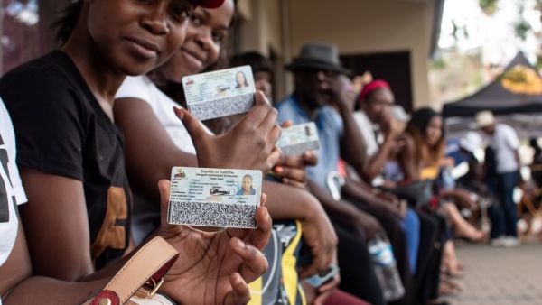 Namibians wait to vote at a polling station during Namibian Presidential and parliamentary elections, on November 27, 2019 in Windhoek. (HILDEGARD TITUS / AFP)