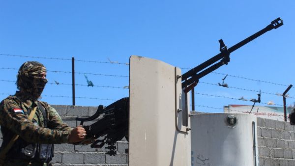 A member of the Yemeni security forces secures an area in the southern city of Aden on December 9, 2019. (AFP/ File Photo)
