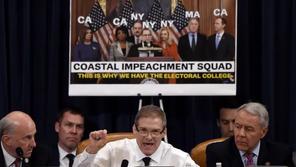 US Representative Jim Jordan (C) (R-OH) delivers opening remarks during the House Judiciary Committee's markup of House Resolution 755, Articles of Impeachment Against President Donald J. Trump on Capitol Hill in Washington, DC, on December 11, 2019. (Olivier Douliery / AFP)