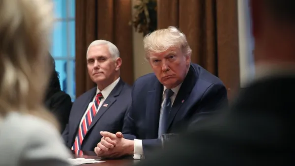  U.S. Vice President Mike Pence (L) and President Donald Trump listen during a round table on empowering families with education choice, in the Cabinet Room on December 9, 2019 in Washington, DC. (AFP/ File Photo)