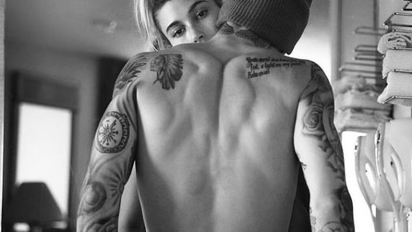 Justin Bieber shared this sexy Instagram snap on Friday captioned, 'My gift this year Hailey Bieber (Instagram)