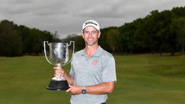 Scott celebrates his triumph