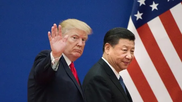 US President Donald Trump, pictured with China's President Xi Jinping, said existing tariffs of 25 percent on $250 billion of Chinese imports will stay in place (AFP Photo/Nicolas ASFOURI)