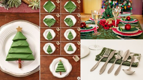 نصائح هامة لطي واستخدام مناديل المائدة في عيدالميلاد