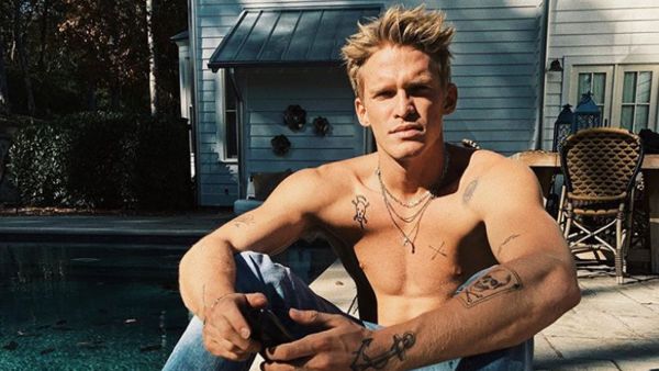 Cody opted for a pair of Under Armor shorts