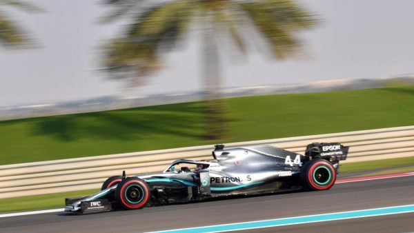 Mercedes' British driver Lewis Hamilton at the Yas Marina Circuit in Abu Dhabi, a day ahead of the final race of the season, on November 30, 2019.