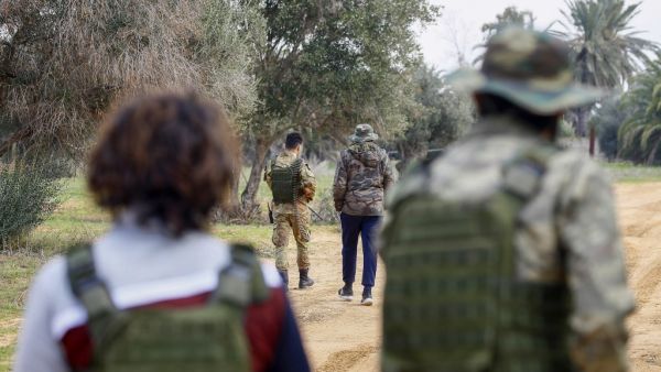 Fighters loyal to the internationally recognised Libyan Government of National Accord (GNA) patrol an area south of the Libyan capital Tripoli on January 12, 2020. (AFP/ File Photo)