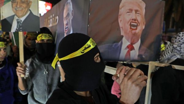 Palestinians protests deal of the century. (AFP) 
