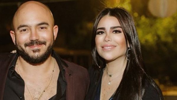 محمود العسيلي وزوجته أمنية عبد المنعم