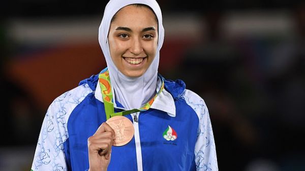 Kimia Alizadeh, 21, from Karaj, pictured at the Rio 2016 Olympics where she won bronze in Taekwondo. (AFP/ File Photo)