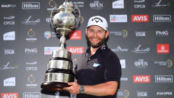 Grace with the South African Open trophy