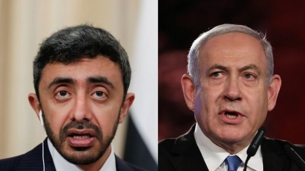 ‏رئيس الوزراء الإسرائيلي، بنيامين نتنياهو يرحب بمحتوى تغريدة نشرها وزير الخارجية الإماراتي، عبد الله بن زايد